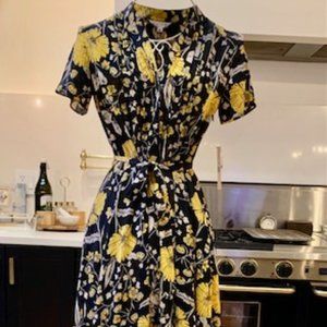 Nanette Lepore Dress Size 4 Black Yellow